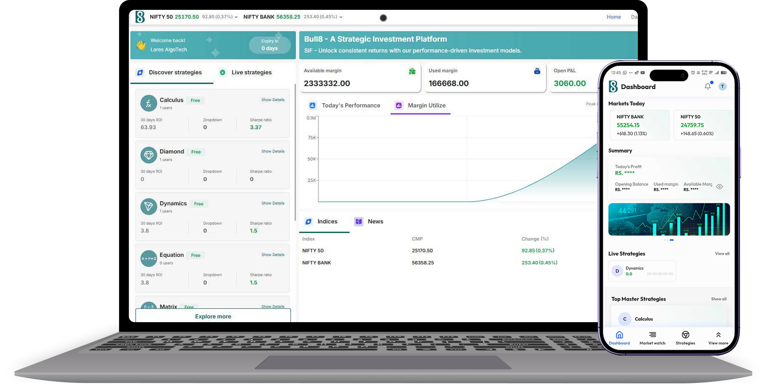 Bull8 Dashboard Screenshot